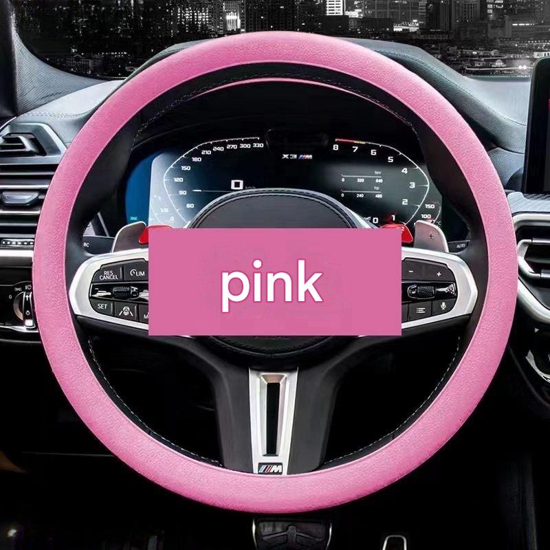 Car silicone steering wheel cover, men's and women's summer fashion, sweat-absorbent, non-slip, universal, all seasons, thin and soft.
