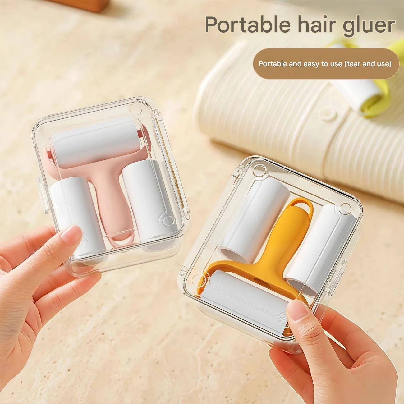 Mini lint roller with tear-off replacement paper, small portable roller brush, high viscosity lint remover for cat hair.