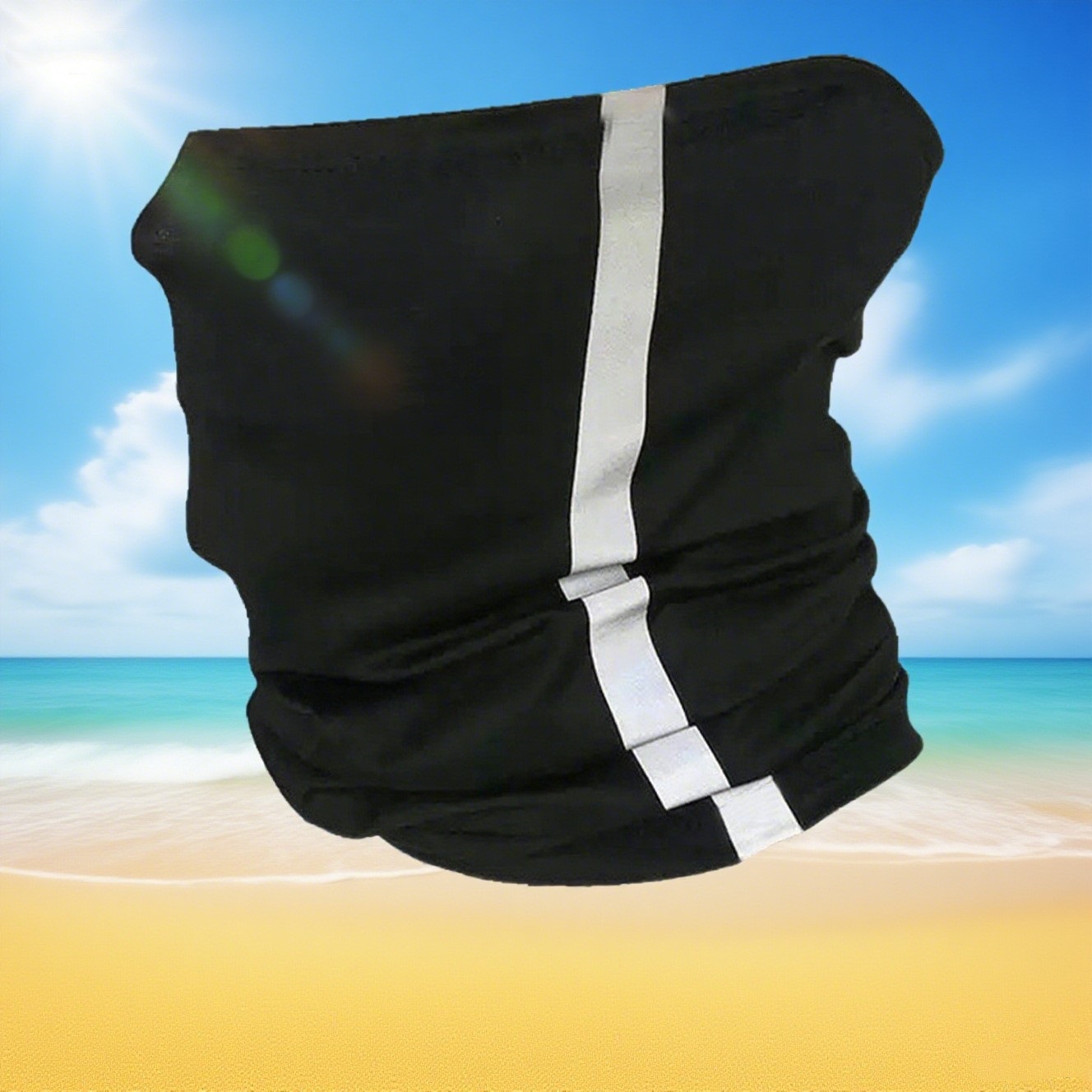 Outdoor high-elasticity ice silk reflective sun protection face mask, breathable head cover, headscarf, cycling neck warmer, sports quick-drying