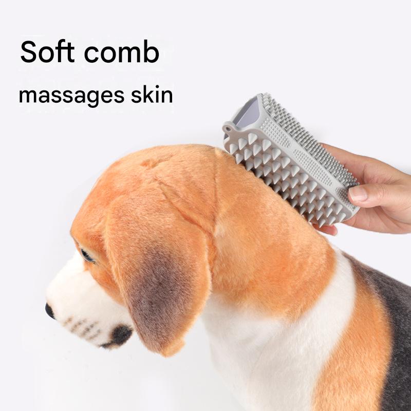 Pet bathing brush, dog cleaning supplies, bath brush, cat bathing massage brush, hair removal pet supplies