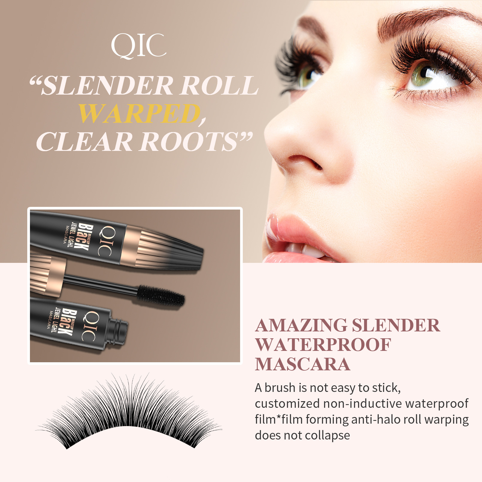 Volumizing 4D Mascara Primer: Lengthening, Thickening, Curling, Smudge-proof, and Waterproof Makeup