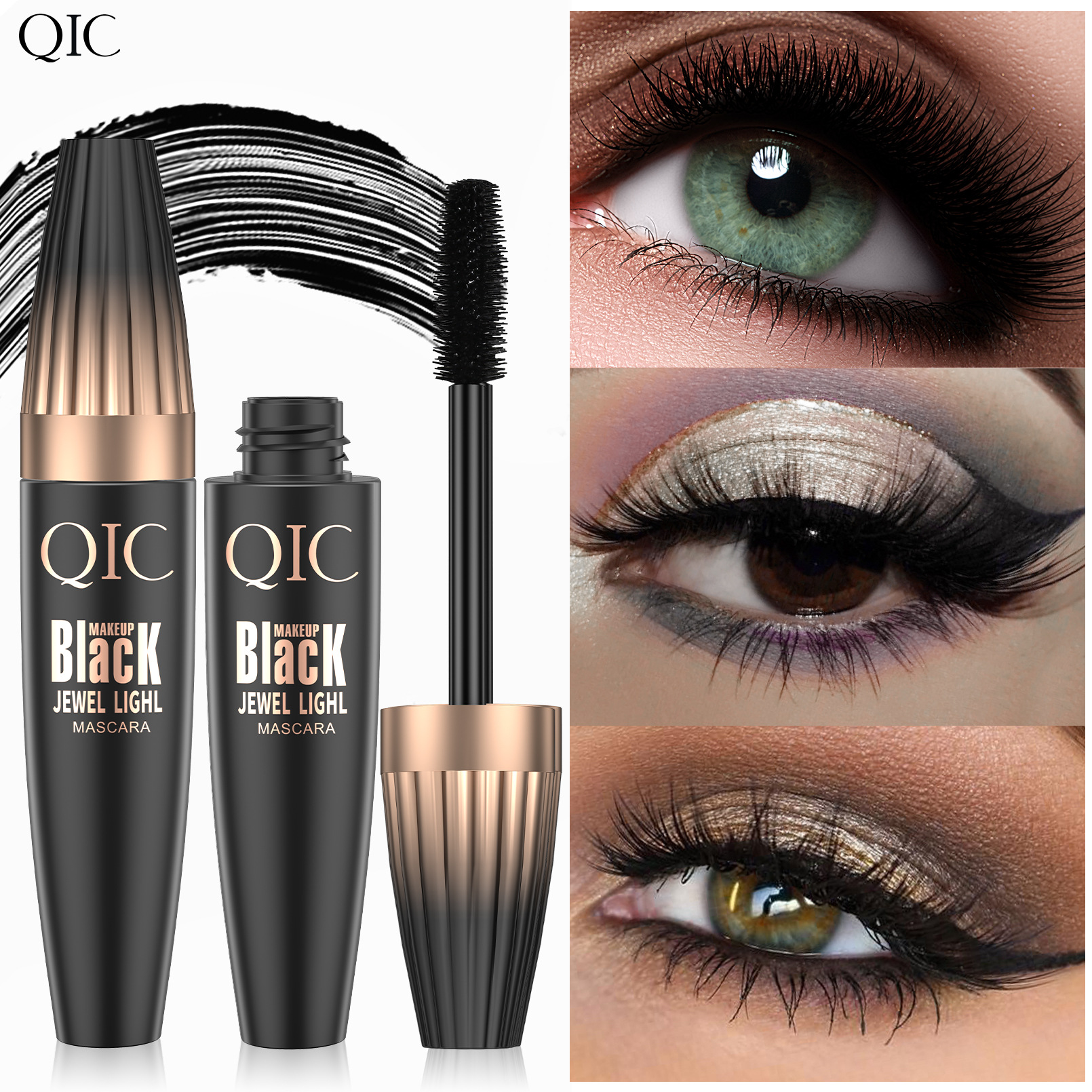 Volumizing 4D Mascara Primer: Lengthening, Thickening, Curling, Smudge-proof, and Waterproof Makeup