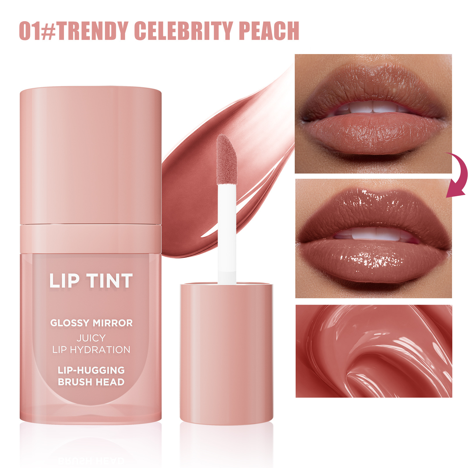 High-Shine Glossy Lip Tint – Brightening, Moisturizing, and Pigmented view 7