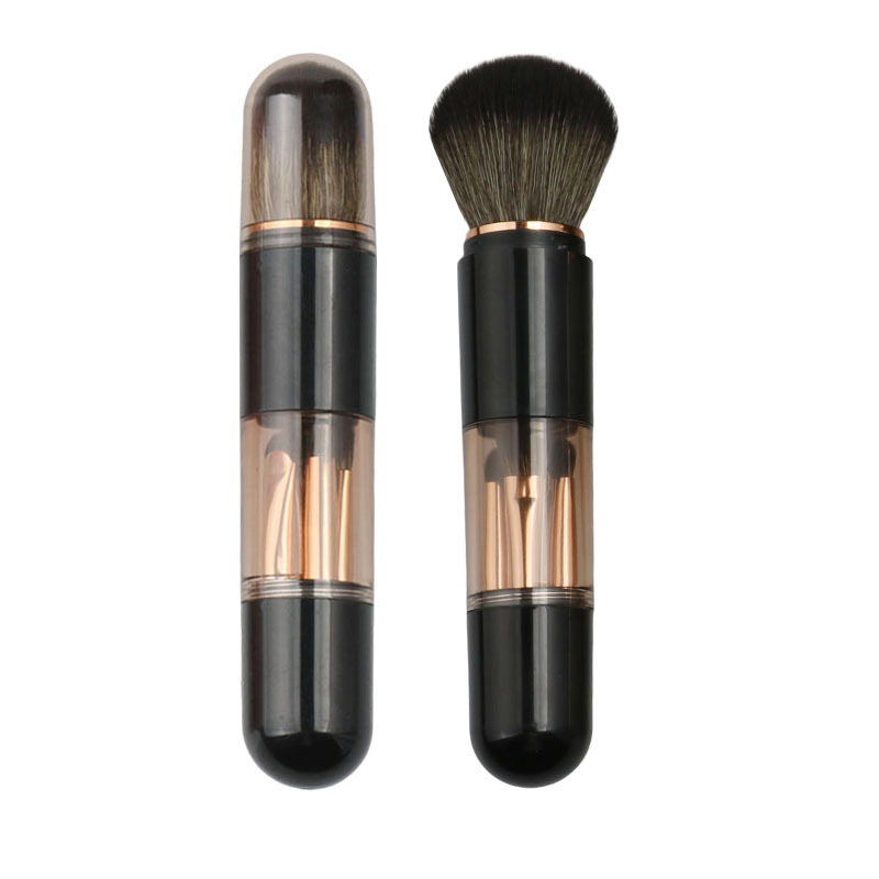Extendable 6-in-1 Portable Makeup Brush Set with Soft Bristle for Blush, Eyeshadow, and Foundation. view 6