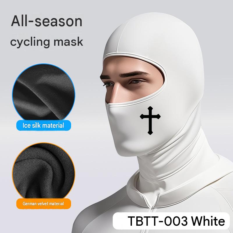 Summer Outdoor Cycling Sun-Protection Balaclava: Breathable Ice-Silk Mask with Spider-Man Heat-Transfer Print – Lightweight, Face-Slimming Pullover Style