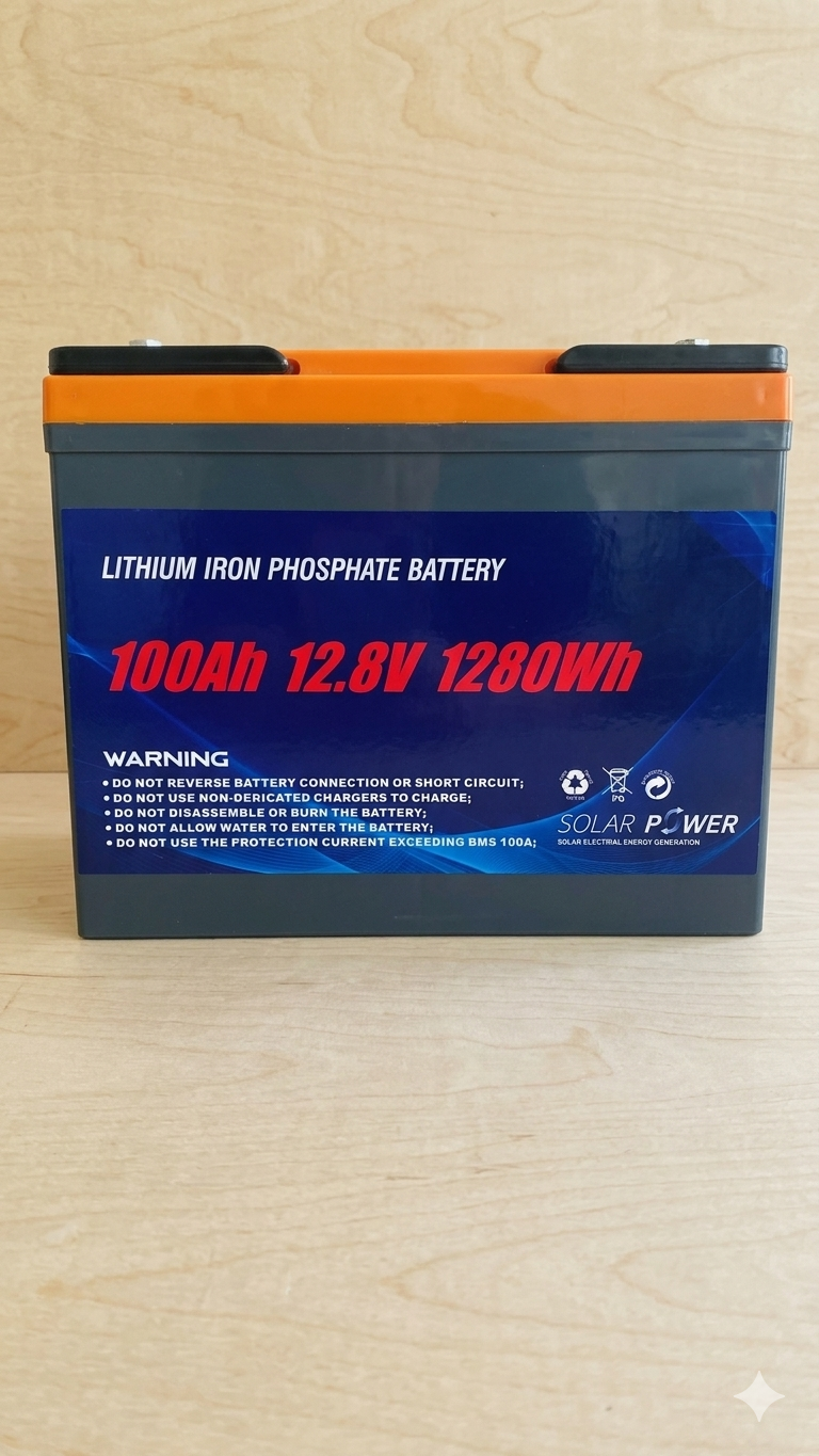 12.8V 100Ah LiFePO4 (Lithium Iron Phosphate) Battery