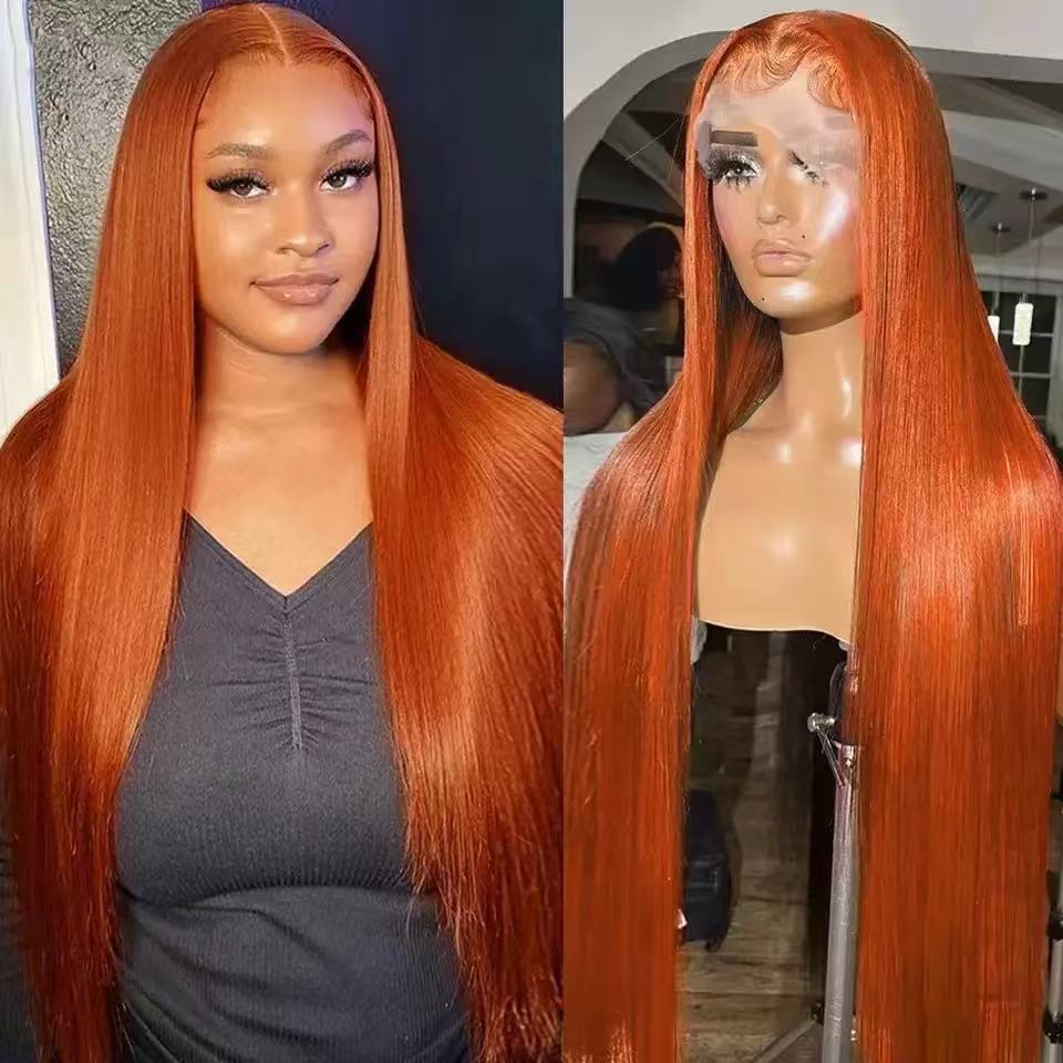 Lace Front Wig Human Hair Blonde - HD Transparent Lace Front Wigs Human Hair 180% Density Blonde Glueless Wigs Human Hair, HD Straight Lace Frontal Wigs Human Hair Pre Plucked black 18 inch