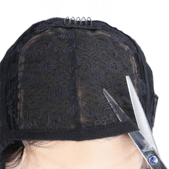 4*4inch Closure Human Hair Wigs Brazilian Straight Lace Wig Human Virgin Hair Wigs Black 8inch