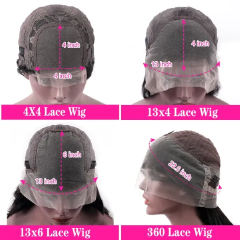 HD Transparent 13x4 13x6 Body Wave Lace Front Wig Pre Plucked 360 Lace Frontal Wig Human Hair Wigs For Women 4x4 Closure Wig Black 20inch