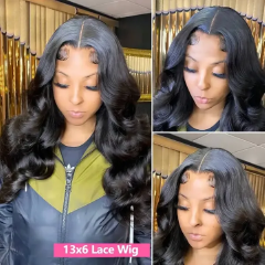 HD Transparent 13x4 13x6 Body Wave Lace Front Wig Pre Plucked 360 Lace Frontal Wig Human Hair Wigs For Women 4x4 Closure Wig Black 20inch