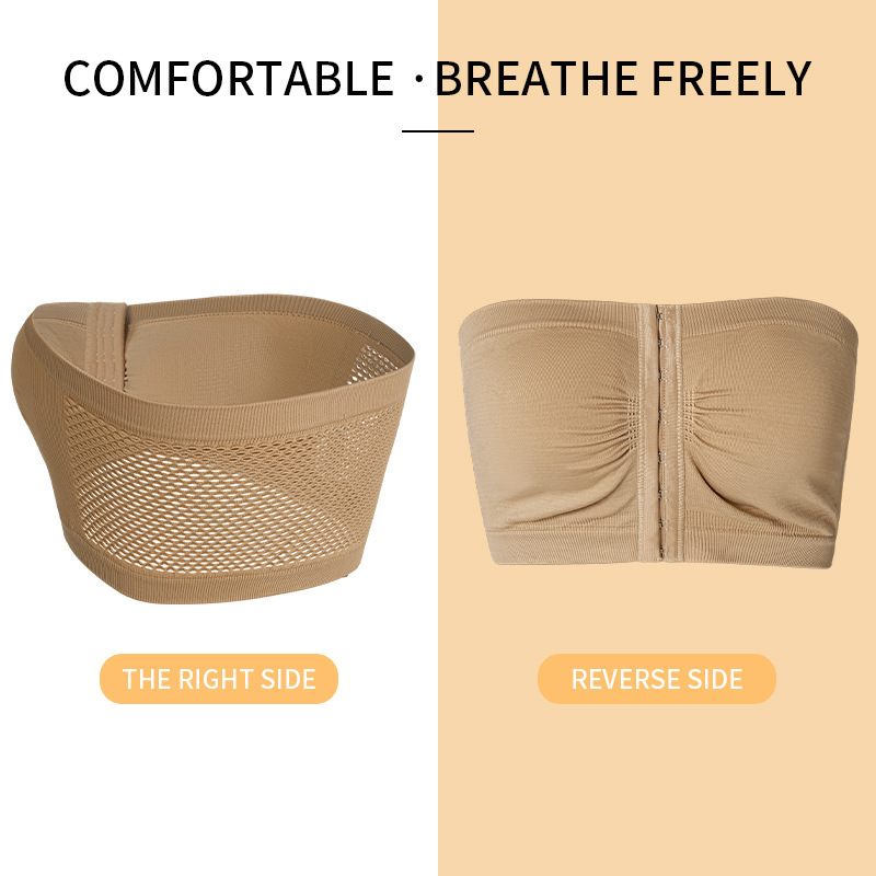 European and American plus size lingerie for women, cross-border breasted and strapless bras for women, gathered without steel rings, wrapped around the chest and beautiful back, wholesale for foreign