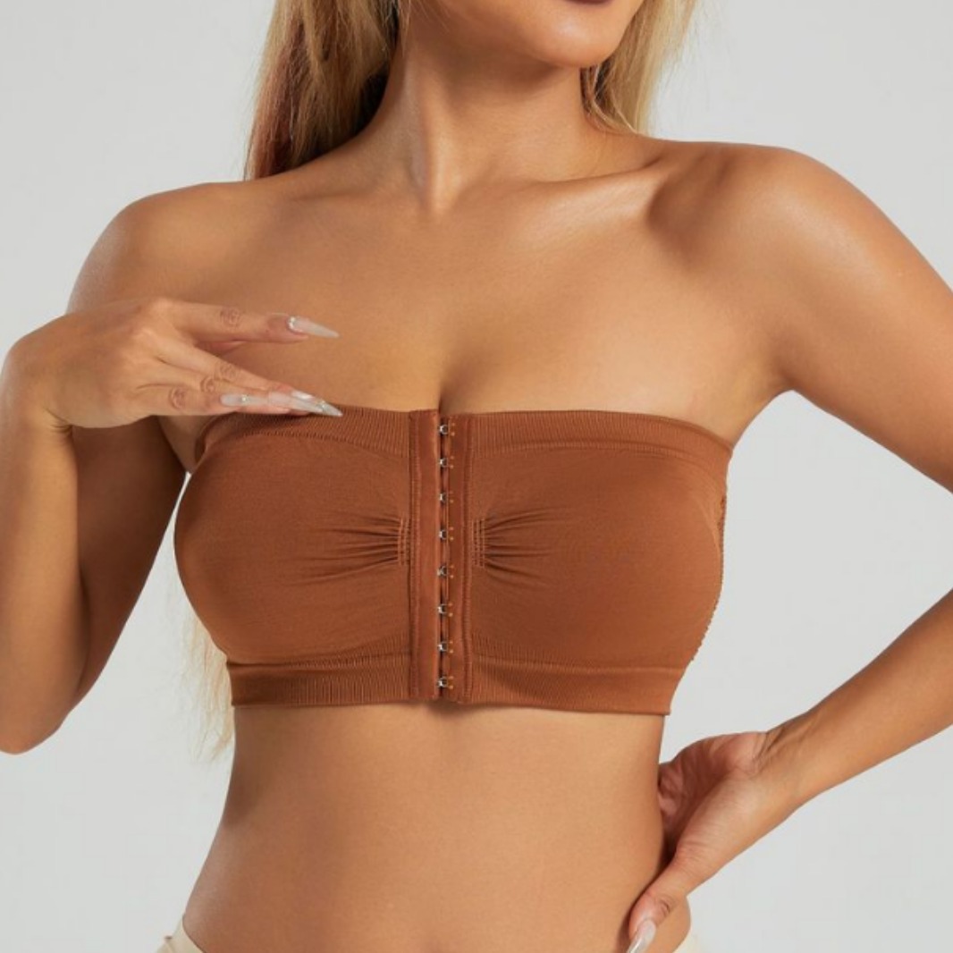 European and American plus size lingerie for women, cross-border breasted and strapless bras for women, gathered without steel rings, wrapped around the chest and beautiful back, wholesale for foreign