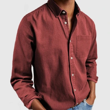 2024 cross-border foreign trade e-commerce, new Amazon independent station men's shirt, new long-sleeved lapel men's shirt 01 M