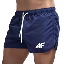 Men's Shorts 2025 Beach Trunks Summer Swim Gym Pants Quick Drying Swimming Homme Surf Ventilate Drawstring Fashion Casual Daily Deep blue 3XL