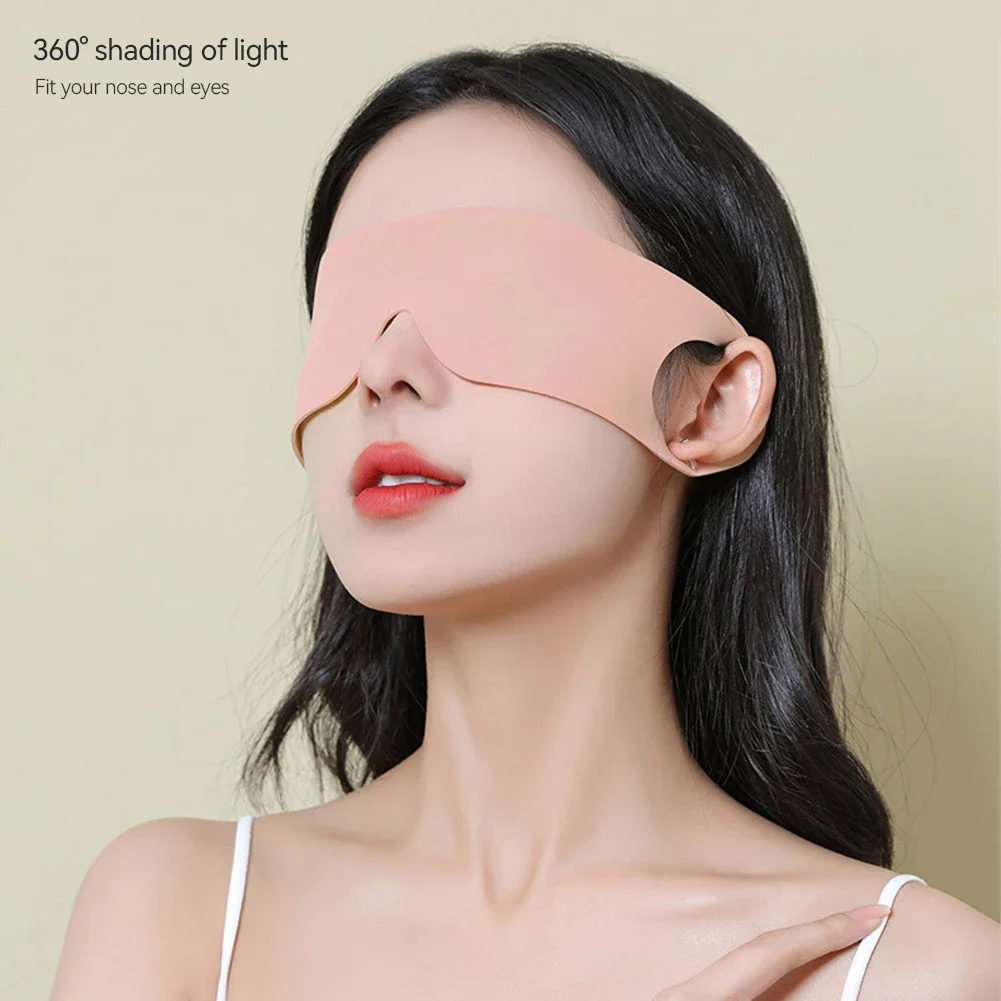 Zero Pressure Sleep Masks Sleeping Mask Eye Cover Lightweight Breathable Blackout Eye Mask with Ear Hook Elastic Strap Soft Comfortable Adjustable for Men Women All Sleep Positions Black Blindfold