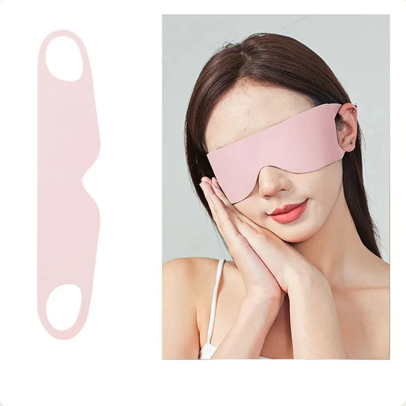 Zero Pressure Sleep Masks Sleeping Mask Eye Cover Lightweight Breathable Blackout Eye Mask with Ear Hook Elastic Strap Soft Comfortable Adjustable for Men Women All Sleep Positions Black Blindfold