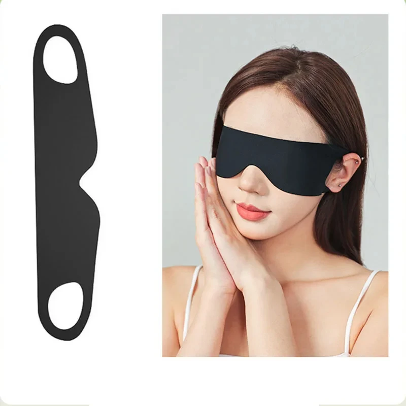 Zero Pressure Sleep Masks Sleeping Mask Eye Cover Lightweight Breathable Blackout Eye Mask with Ear Hook Elastic Strap Soft Comfortable Adjustable for Men Women All Sleep Positions Black Blindfold