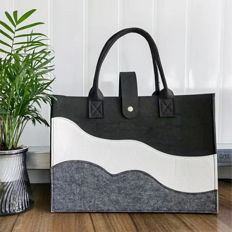 New Arrivals Large Capacity Felt Tote Bags Reusable All In One Multiuse Women Shoulder Bag Gift Shopping Bag Ladies Bag Fashion Bag Women Casual Trendy Shoulder Bag Women Handbags Ladies Shoulder Bags