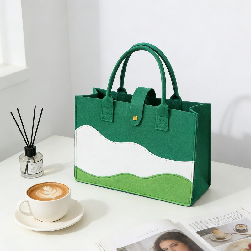 New Arrivals Large Capacity Felt Tote Bags Reusable All In One Multiuse Women Shoulder Bag Gift Shopping Bag Ladies Bag Fashion Bag Women Casual Trendy Shoulder Bag Women Handbags Ladies Shoulder Bags