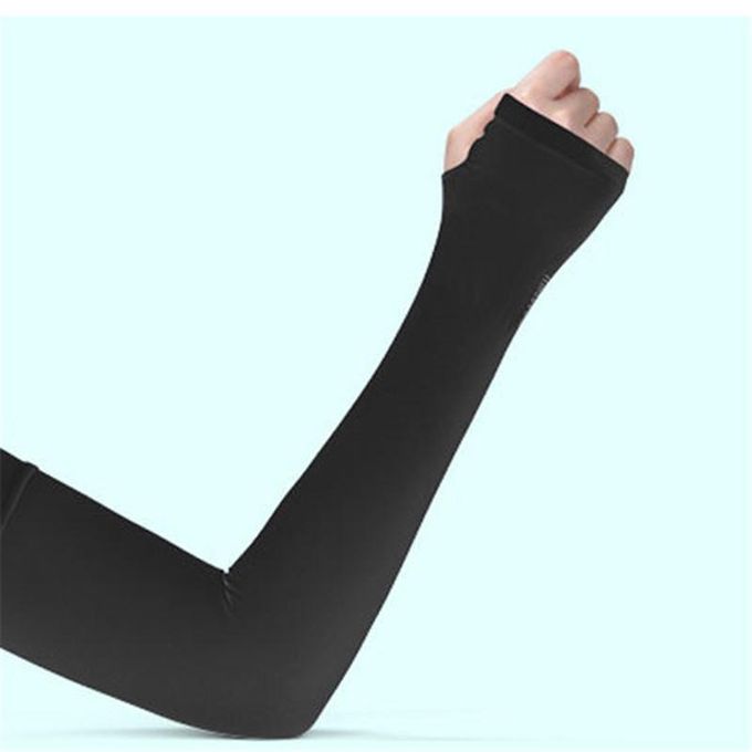 UV Protection Cooling Arm Sleeves – Breathable Ice Silk Sun Sleeves with Thumb Holes for Cycling, Driving, Golf & Outdoor Sports – Unisex 1 Pair