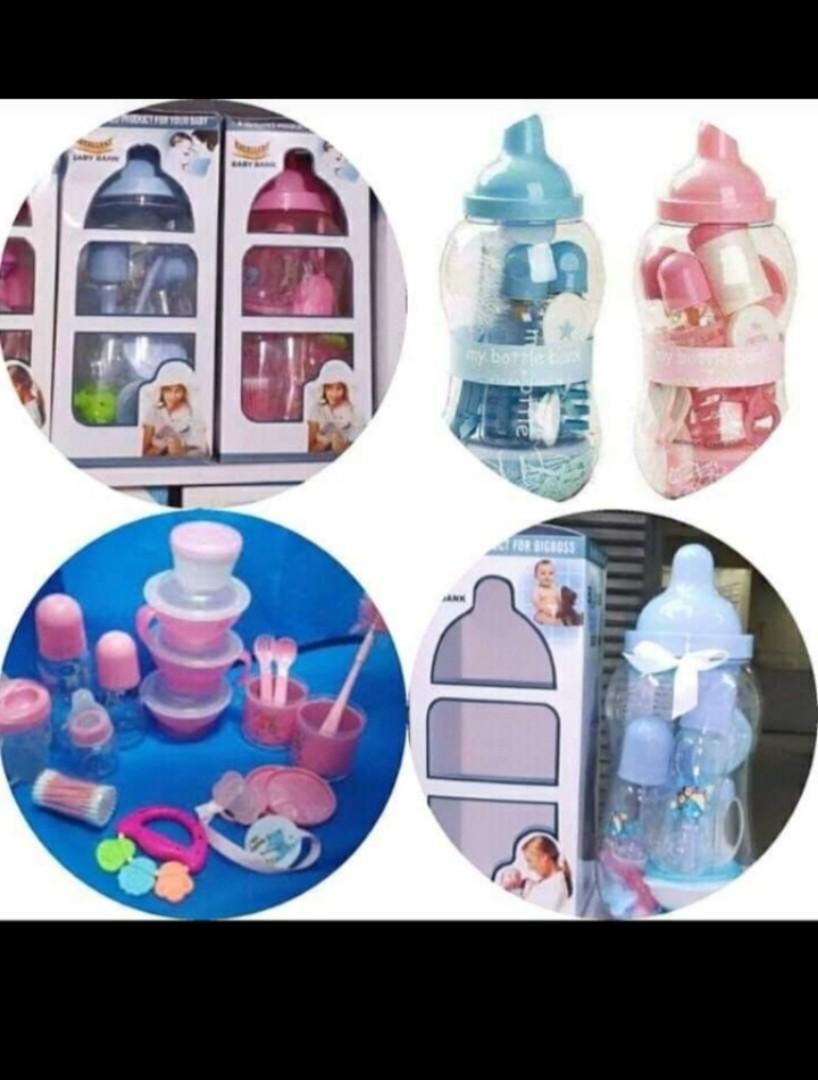 Baby Feeding Bottle Set Newborn Baby Feeding Kit with Milk Bottles, Spoons, Cups & Feeding Accessories