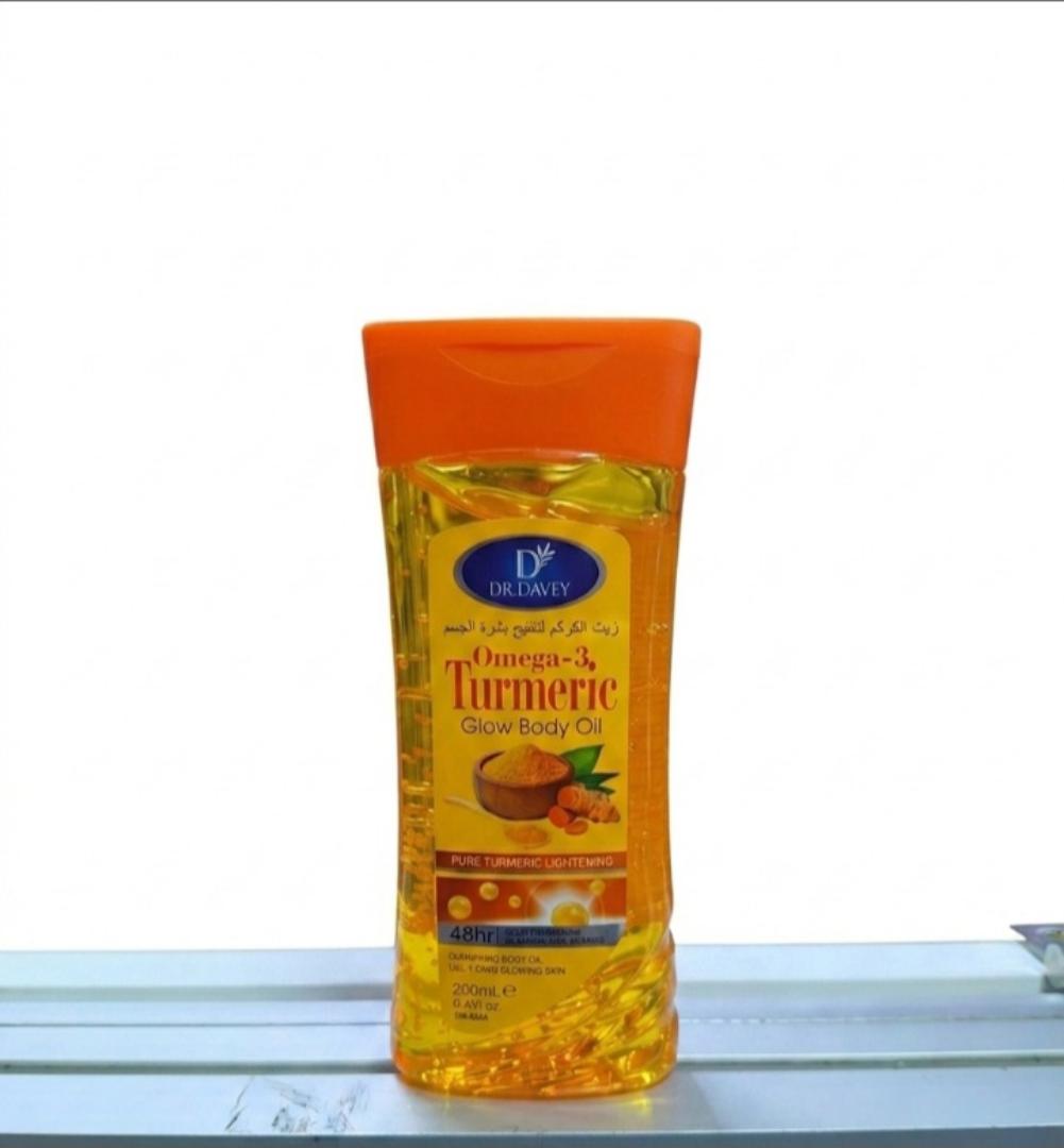 Dr. Davey Turmeric & Omega-3 Glow Body Oil - Brightening Skin Lightening Body Care 200ml