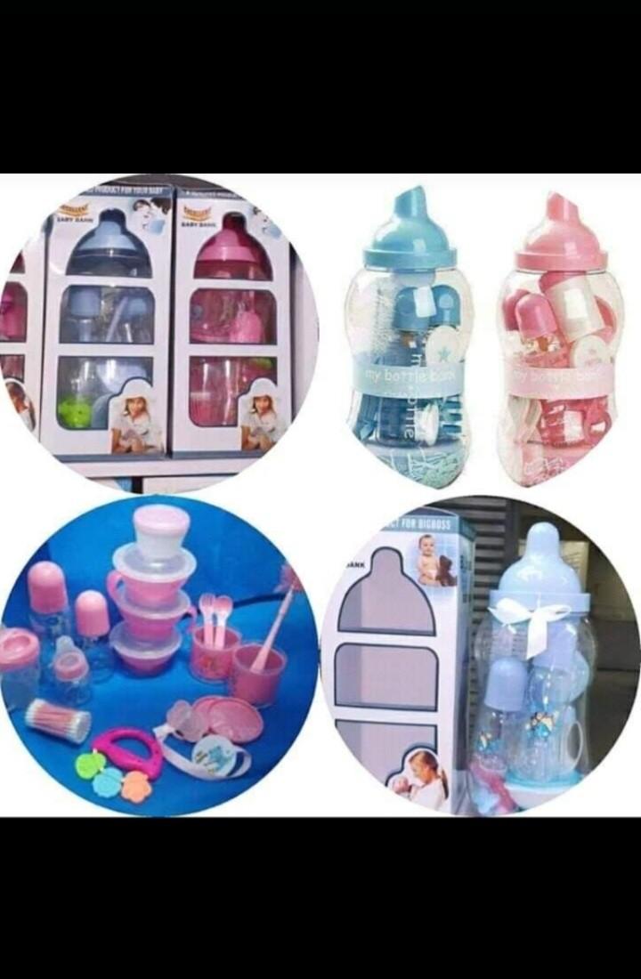 Baby Feeding Bottle Set Newborn Baby Feeding Kit with Milk Bottles, Spoons, Cups & Feeding Accessories