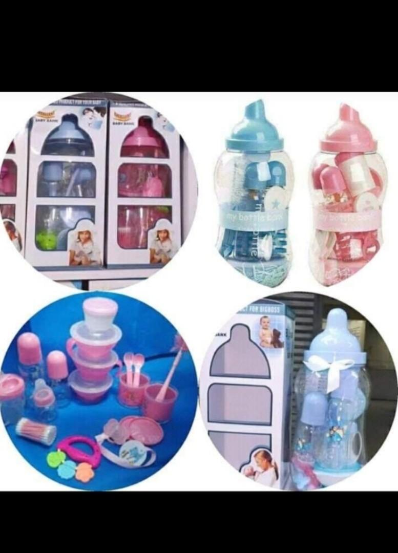 Baby Feeding Bottle Set Newborn Baby Feeding Kit with Milk Bottles, Spoons, Cups & Feeding Accessories