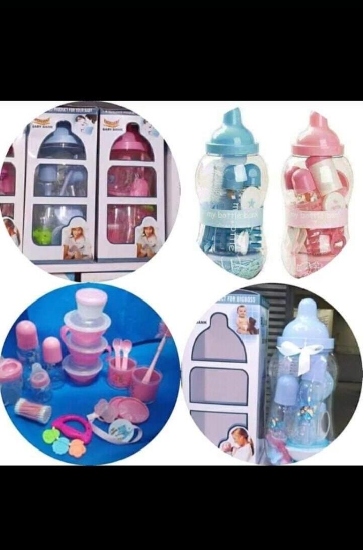 Baby Feeding Bottle Set Newborn Baby Feeding Kit with Milk Bottles, Spoons, Cups & Feeding Accessories
