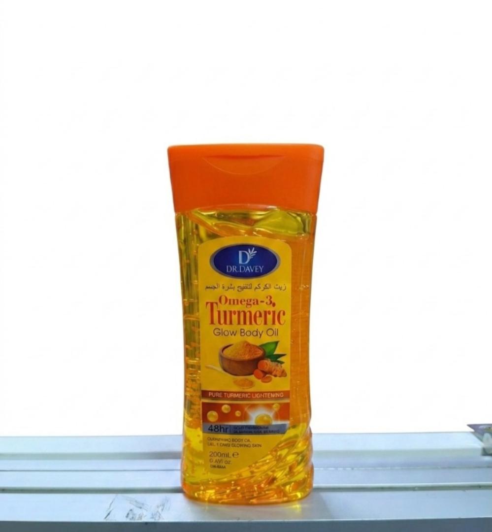 Dr. Davey Turmeric & Omega-3 Glow Body Oil - Brightening Skin Lightening Body Care 200ml