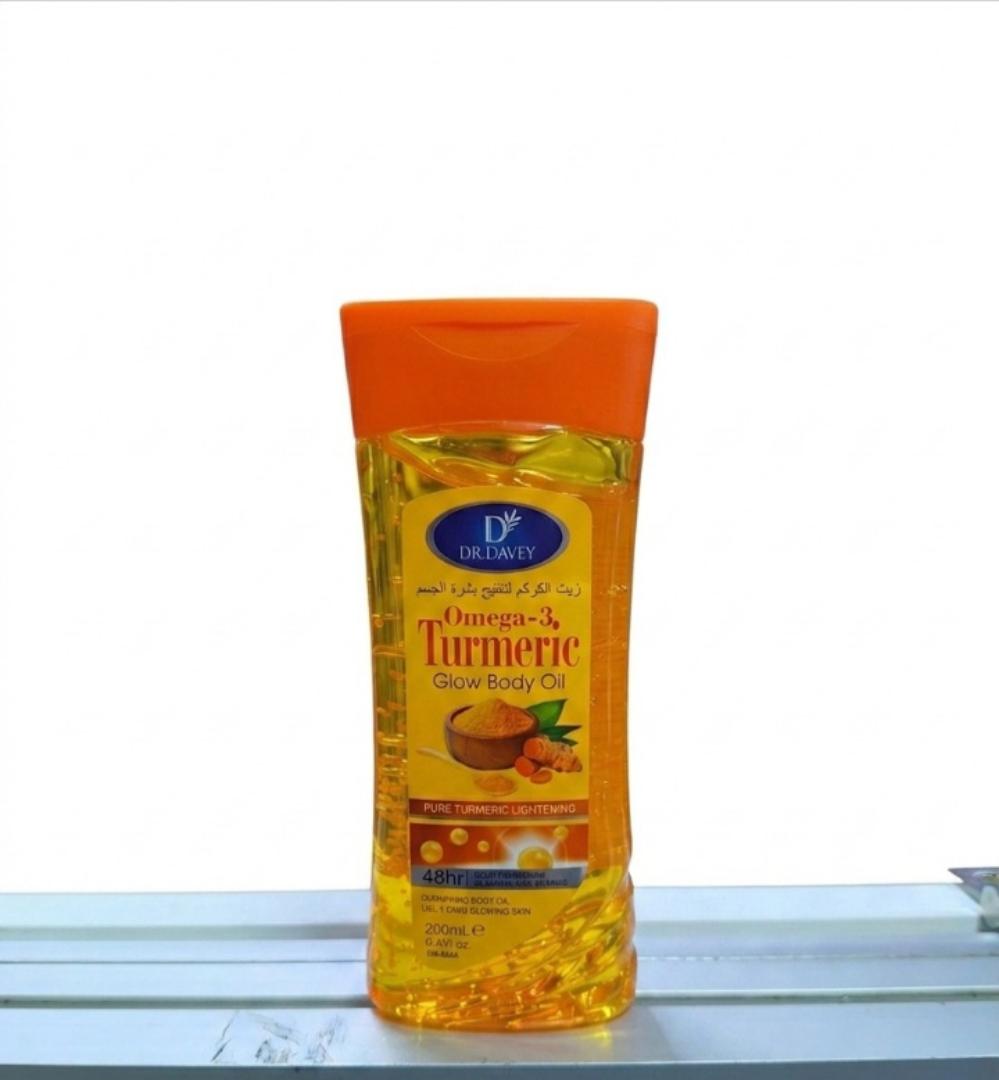 Dr. Davey Turmeric & Omega-3 Glow Body Oil - Brightening Skin Lightening Body Care 200ml