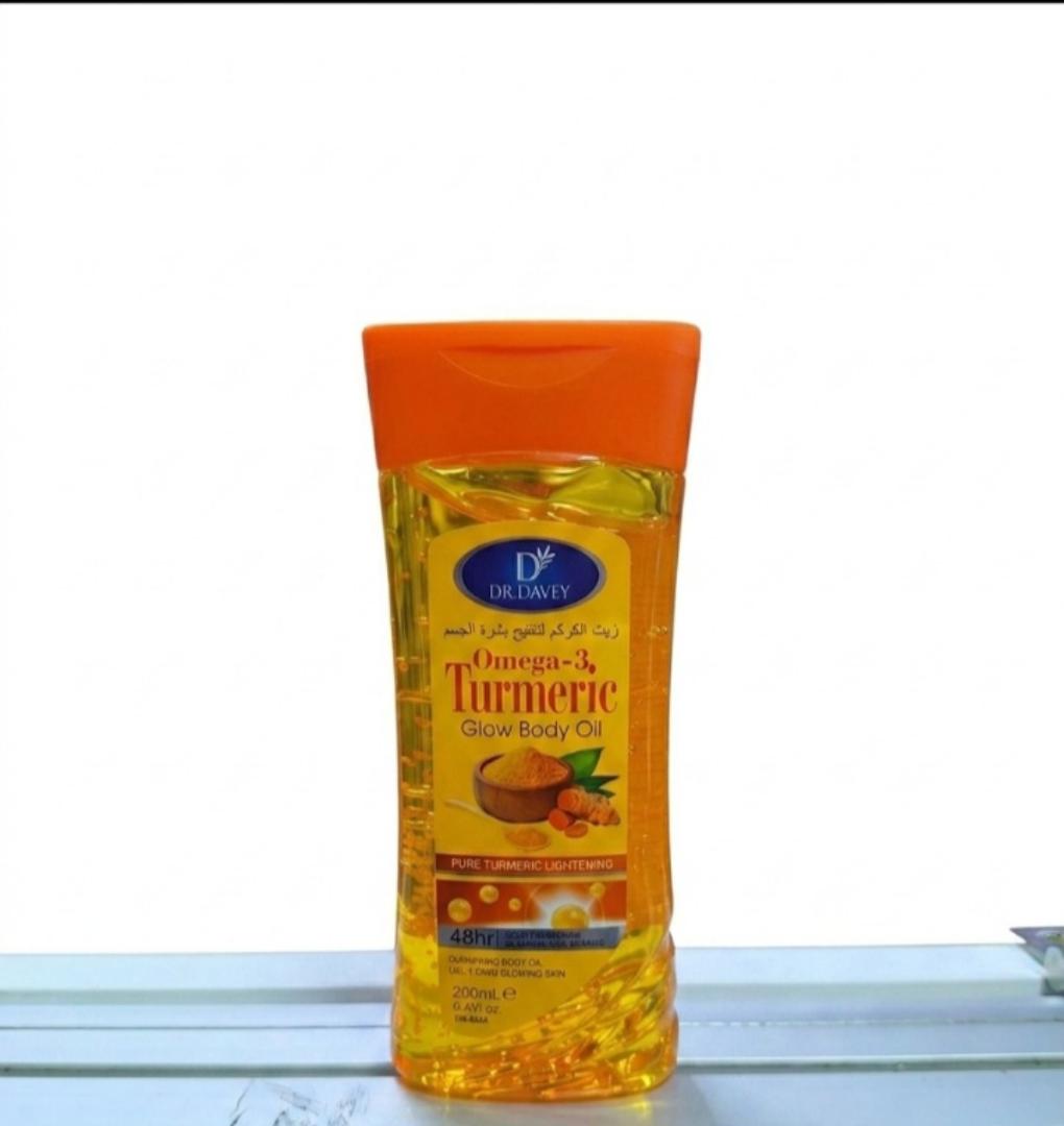 Dr. Davey Turmeric & Omega-3 Glow Body Oil - Brightening Skin Lightening Body Care 200ml