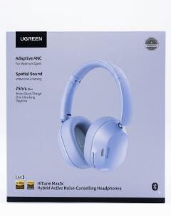 UGREEN HiTune Max5c Hybrid Active Noise Cancelling Wireless Headphones - 75Hrs Playtime, Hi-Res Audio, LDAC, Spatial Sound, Over-Ear Bluetooth Headset (Light Blue)
