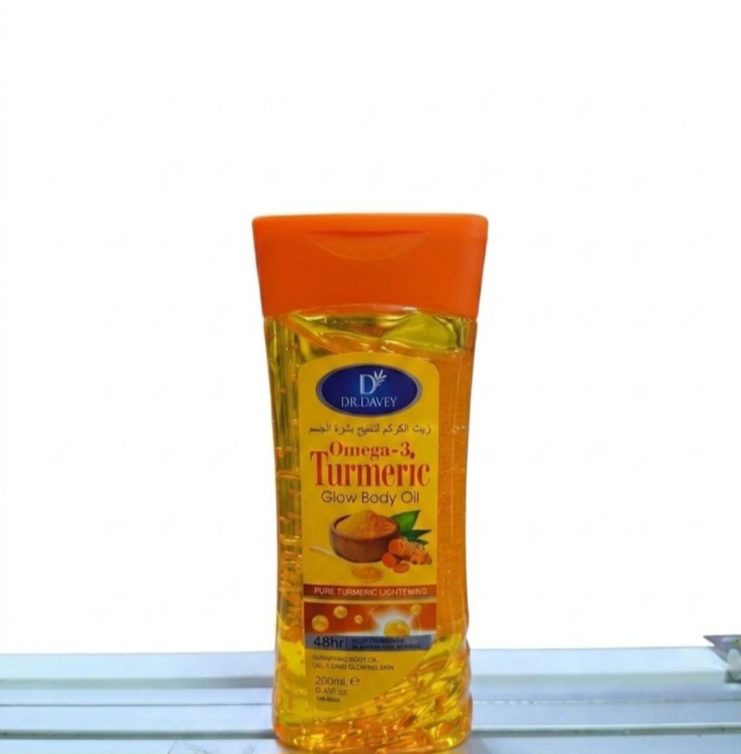 Dr. Davey Turmeric & Omega-3 Glow Body Oil - Brightening Skin Lightening Body Care 200ml