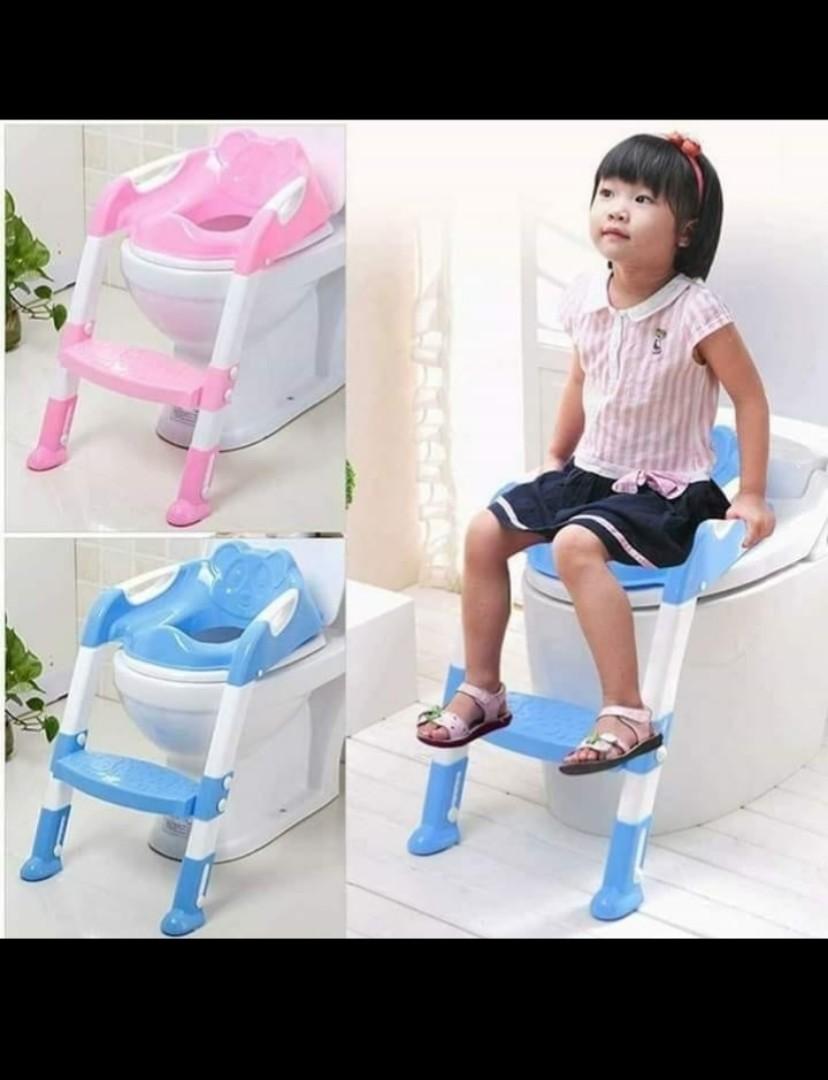 Adjustable Toddler Potty Training Seat with Step Stool Ladder - Non-Slip Kids Toilet Trainer Chair for Boys & Girls
