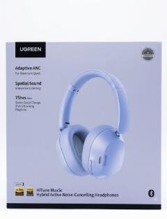 UGREEN HiTune Max5c Hybrid Active Noise Cancelling Wireless Headphones - 75Hrs Playtime, Hi-Res Audio, LDAC, Spatial Sound, Over-Ear Bluetooth Headset (Light Blue)