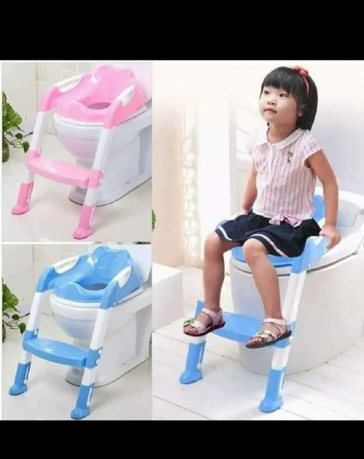 Adjustable Toddler Potty Training Seat with Step Stool Ladder - Non-Slip Kids Toilet Trainer Chair for Boys & Girls