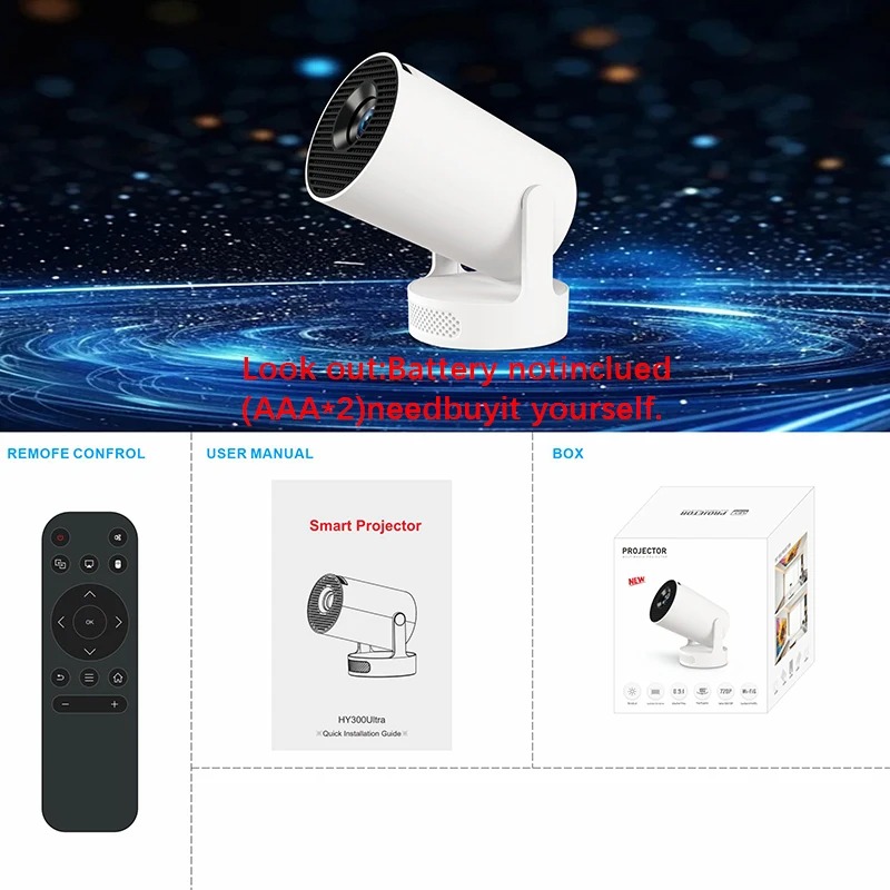 【Savannah Mart】HY300UItra 8K Wifi6 Projector 290ANSI Android 13 Dual WIFI 6_ BT5.0 1280_720P Home Cinema Outdoor portable HY300 Pro + - AliExpress