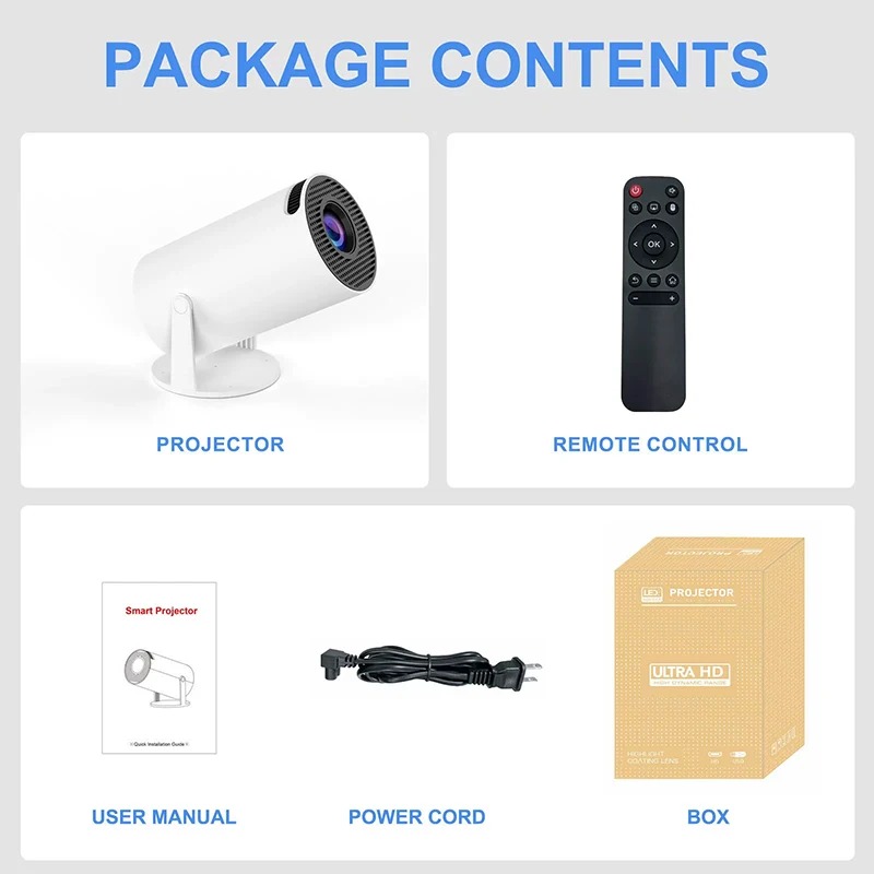 【Savannah Mart】rojector HY300 Android 11 Wifi6 110ANSI Allwinner RK3326 BT5 1080P 1280_600P Portable projector Home Cinema Outdoor Projetor
