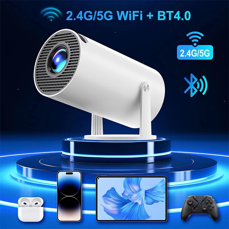 【Savannah Mart】rojector HY300 Android 11 Wifi6 110ANSI Allwinner RK3326 BT5 1080P 1280_600P Portable projector Home Cinema Outdoor Projetor