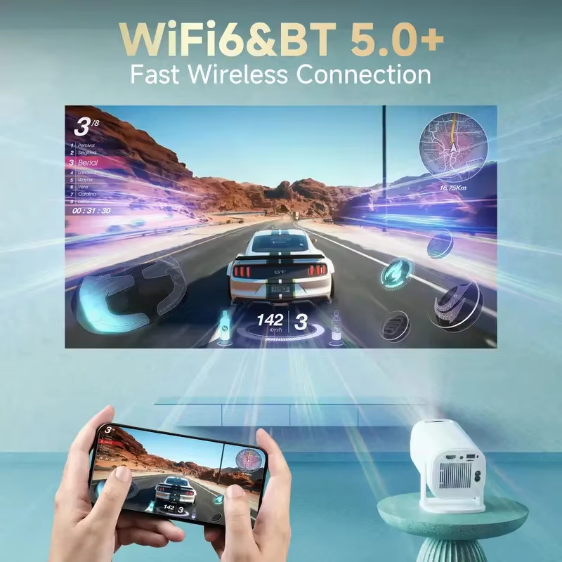 【Savannah Mart】 P30PRO  2026 Smart Mini Projector Android 14 WiFi6 BT 5.0 Support 4K 1280*720P Smart Home Cinema Outdoor Portable Projector