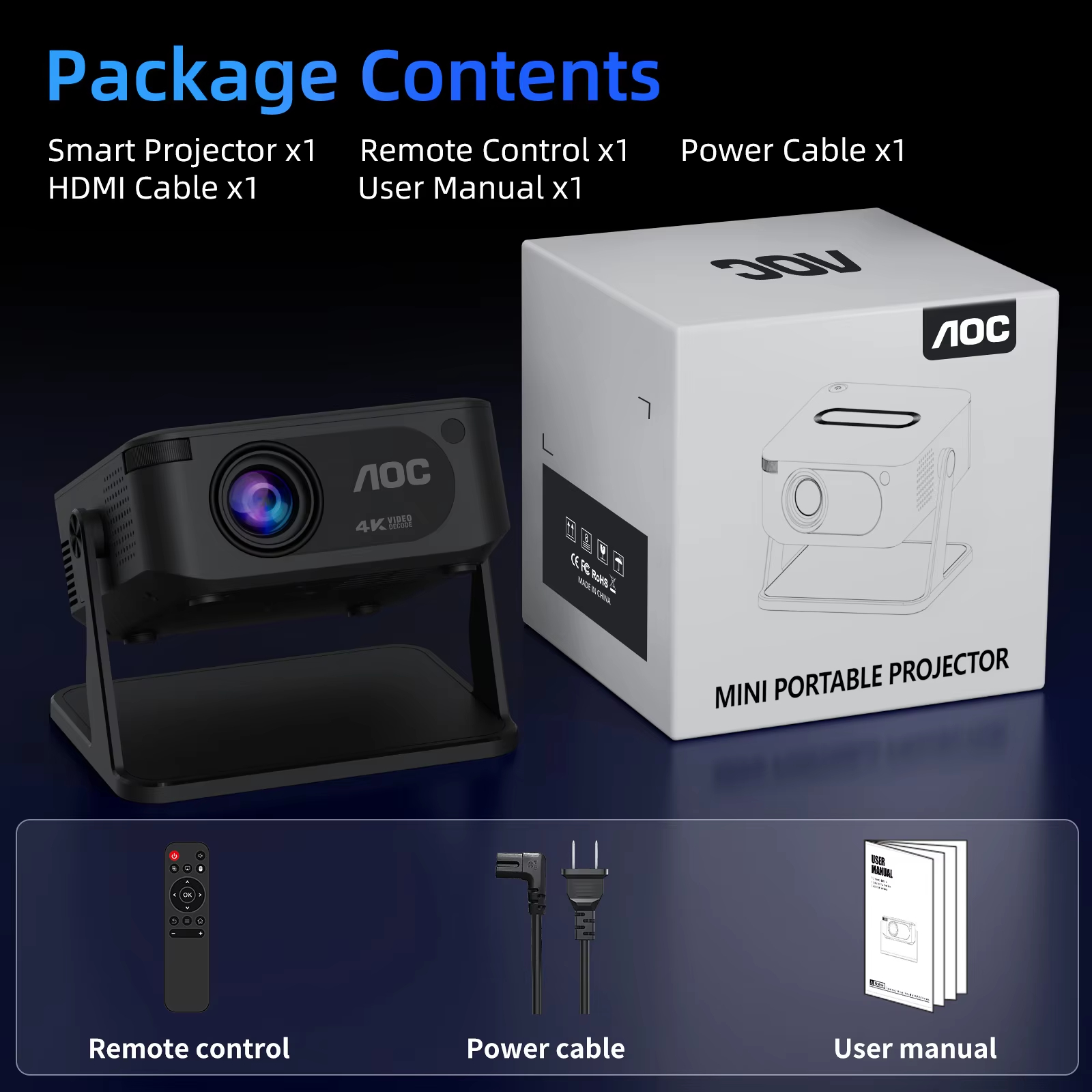 【Savannah Mart】HA109 Projector 4K Android 11 720P Projectors Wifi5 200" Portable Projector Bt5.4 1280*720P Home Cinema Outdoor Projetor