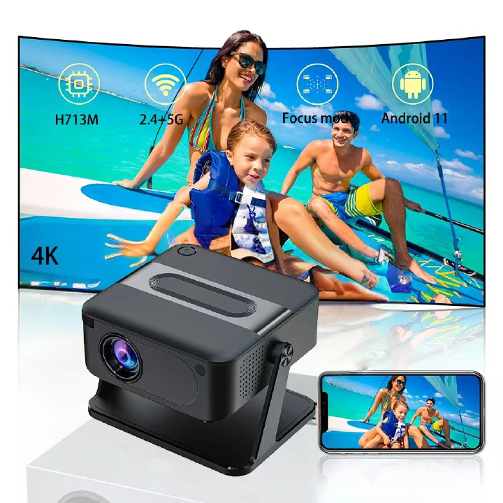 【Savannah Mart】HA109 Projector 4K Android 11 720P Projectors Wifi5 200" Portable Projector Bt5.4 1280*720P Home Cinema Outdoor Projetor
