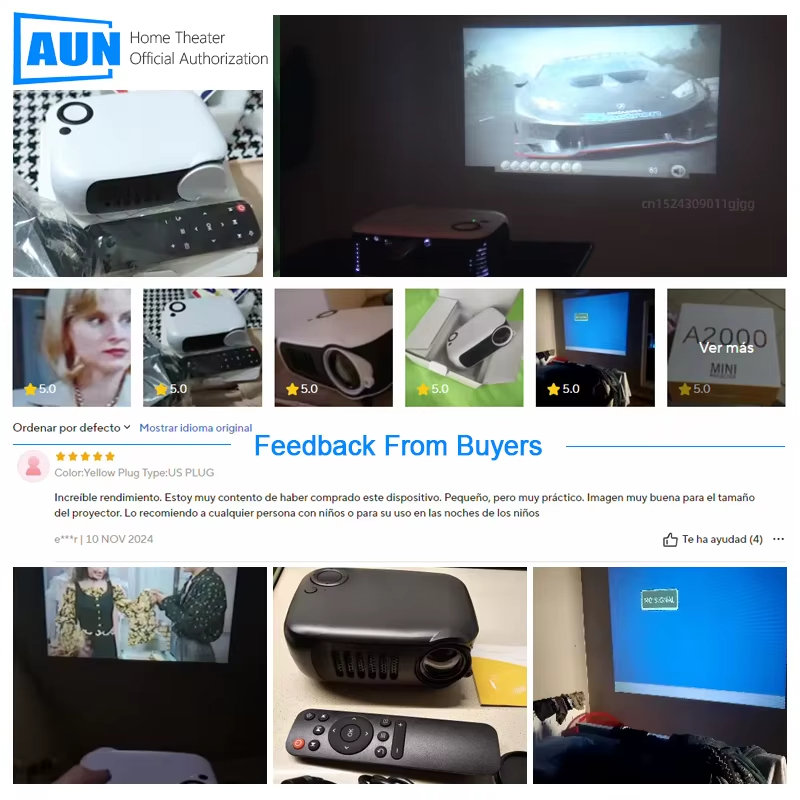 【Savannah Mart】A2000 MINI Projector Portable 3D LED Video Projectors Home Cinema Theater Game Laser Beamer Smart TV BOX 1080P 4K Via HD Port A2000