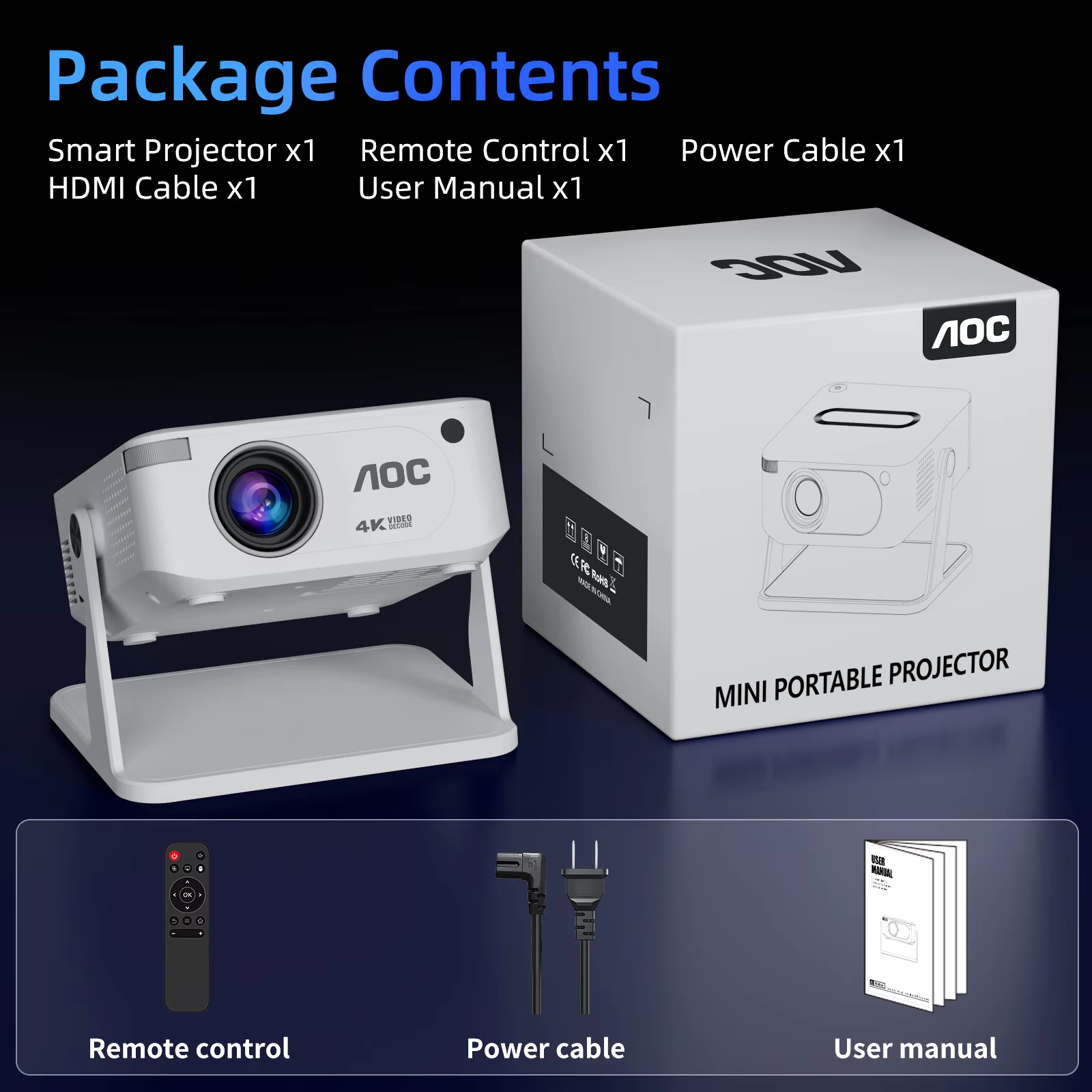 【Savannah Mart】HA109 Projector 4K Android 11 720P Projectors Wifi5 200" Portable Projector Bt5.4 1280*720P Home Cinema Outdoor Projetor