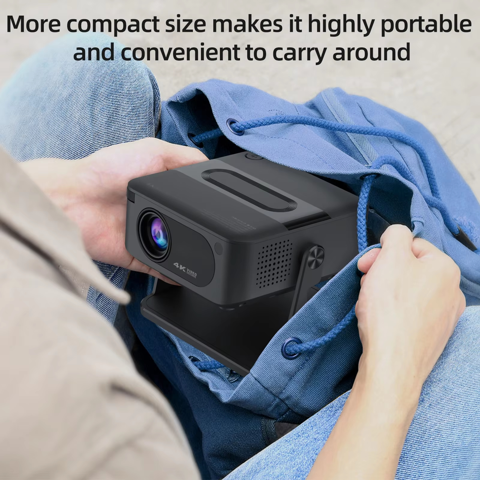 【Savannah Mart】HA109 Projector 4K Android 11 720P Projectors Wifi5 200" Portable Projector Bt5.4 1280*720P Home Cinema Outdoor Projetor