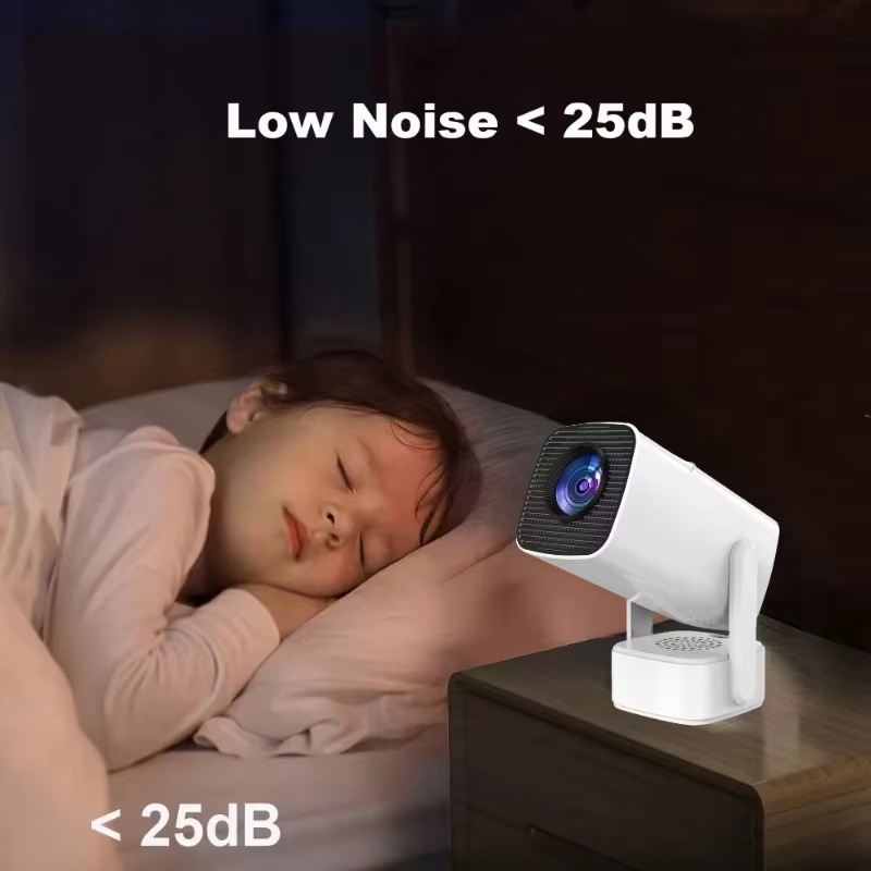 【Savannah Mart】HY800 Smart Projector HY800 Mini Projector 4K Android 13 720P 390 ANSI Lumens Dual Wi-Fi 6 BT 5.0 1920*720P Cinema Portable Projector
