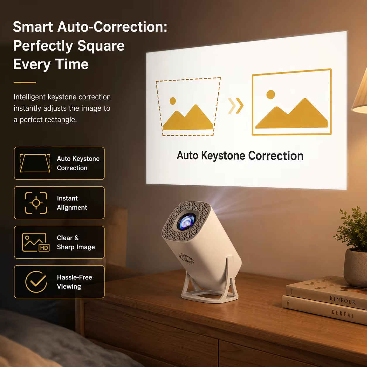 【Savannah Mart】bestseller S40 native 4K HDMI Android projector, dual WiFi Bluetooth vertical portable LED smart home theater low noise