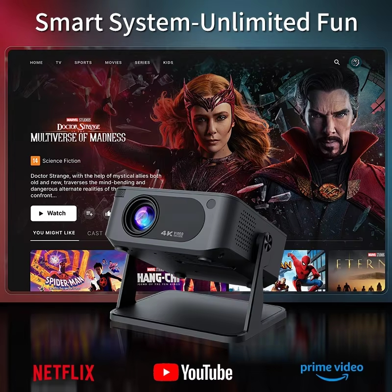 【Savannah Mart】HA109 Projector 4K Android 11 720P Projectors Wifi5 200" Portable Projector Bt5.4 1280*720P Home Cinema Outdoor Projetor
