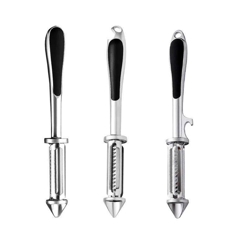5-in-1 Peeler Fruits Vegetables Grater Two-sided Zinc Alloy Potato Paring Knife Multi Functional Stainless Steel Kitchen Tools